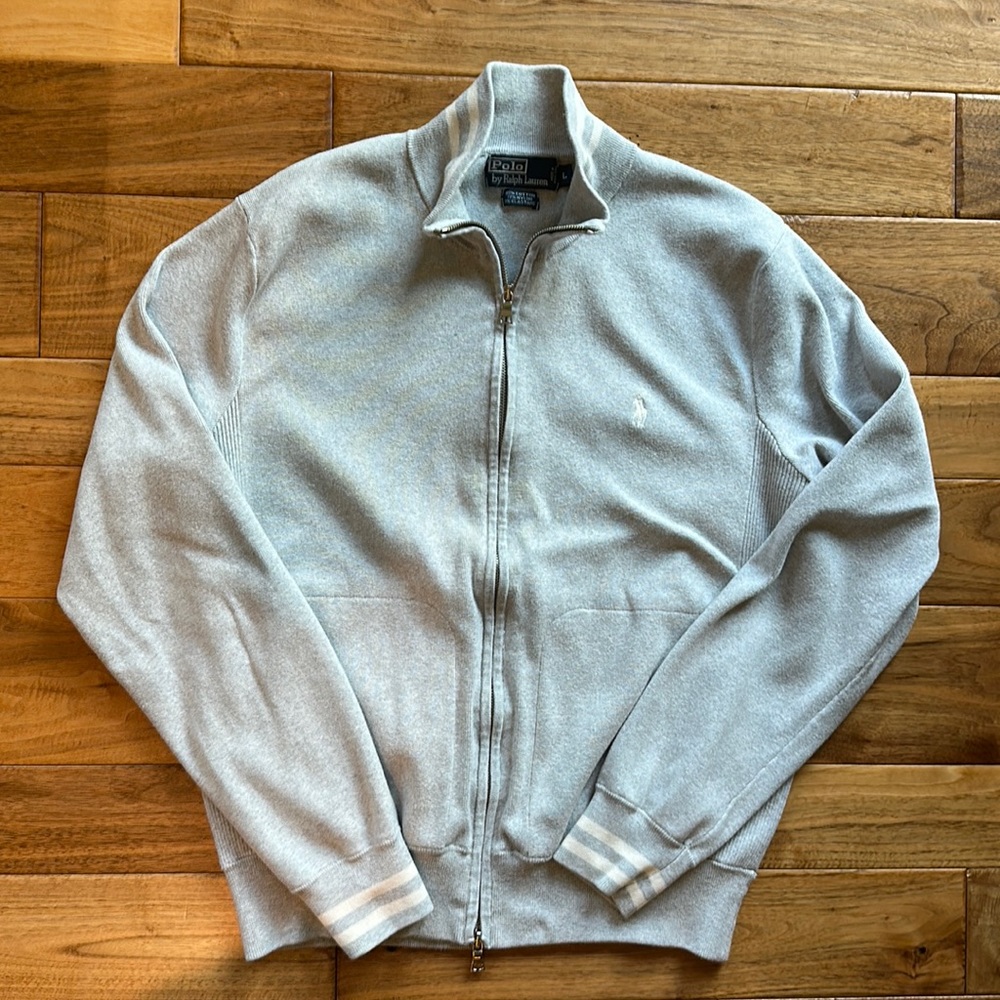 Vtg Polo Ralph Lauren sweater varsity bomber jacket